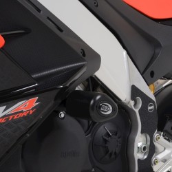 Tampons De Protection R&G Racing Aero - Noir Aprilia Rsv4 1100 Factory