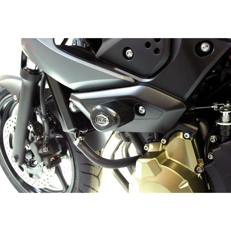 Tampons De Protection R&G Racing Aero Noir Yamaha Xj6 N/S Diversion