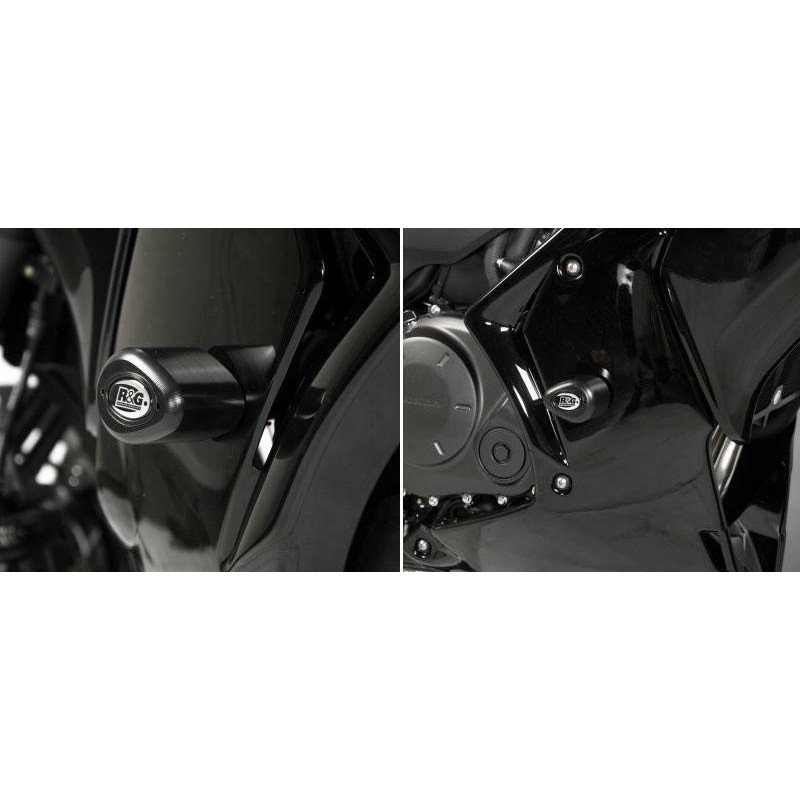 Tampons De Protection R&G Racing Aero Noir Honda Cbf1000f/Travel