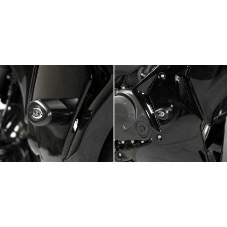 Tampons De Protection R&G Racing Aero Noir Honda Cbf1000f/Travel