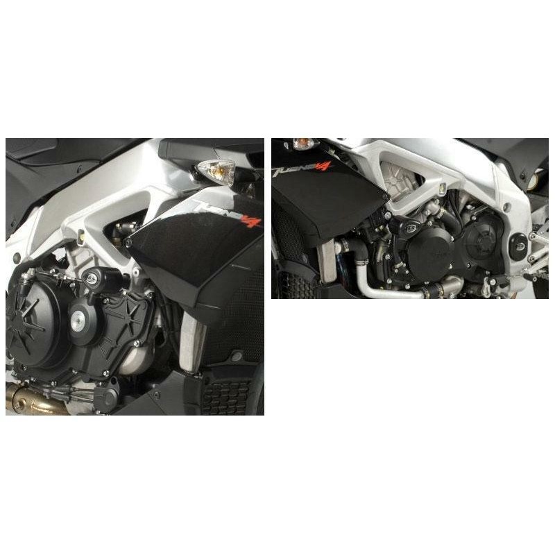 Tampons De Protection R&G Racing Aero Noir Aprilia Tuono V4/R