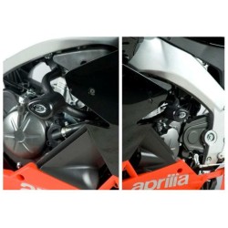 Tampons De Protection R&G Racing Aero Noir Aprilia Rs4 125