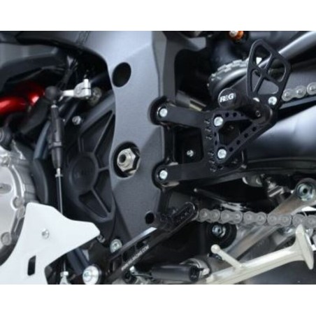 Commandes Reculées Multi-Positions R&G Racing Noir Yamaha R1/R1m