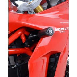 Tampons De Protection R&G Racing Aero Noir Sans Percage Ducati Supersport