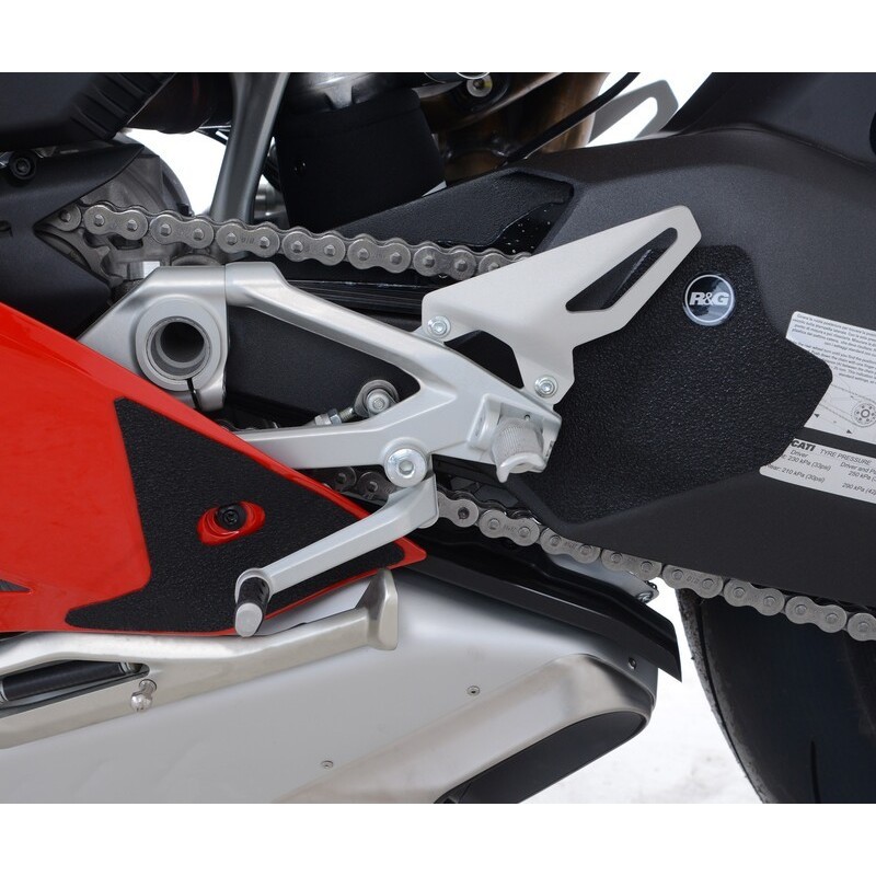 Adhésif Anti-Frottement R&G Racing Platines Repose-Pieds/Bras Oscillant Noir (3 Pièces) Ducati 1100 Panigale V4