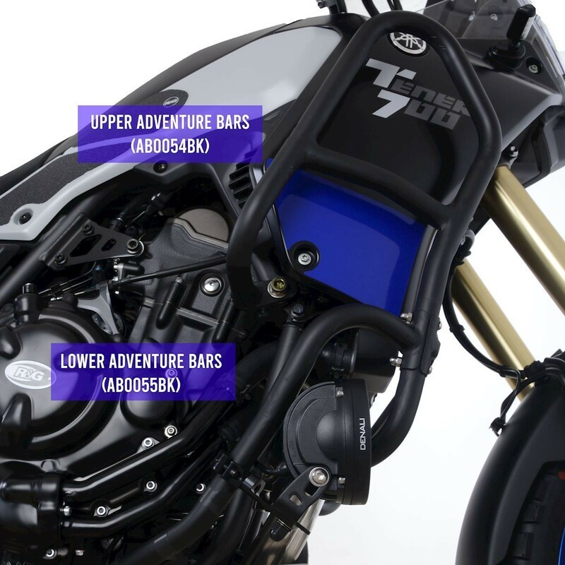 Protections Latérales Supérieure R&G Racing Noir Yamaha Tenere 700