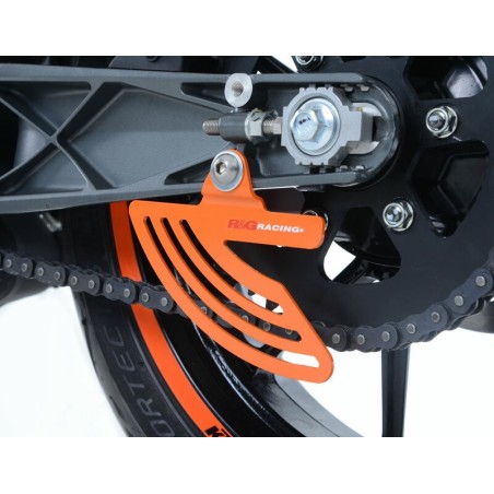 Protège Couronne (dent De Requin) R&G Racing Alu Noir Ktm Rc125