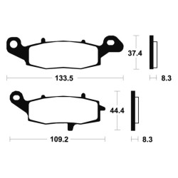 Plaquettes De Frein Kawasaki Er-6 F (ex650a)