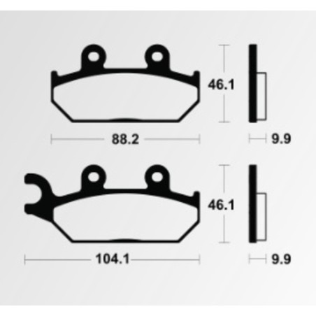 Plaquettes De Frein Tecnium Mx/Quad Métal Fritté - Mo472