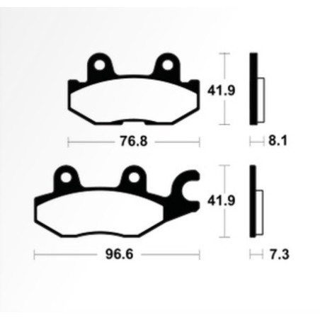 Plaquettes De Frein Tecnium Mx/Quad Métal Fritté - Mo473