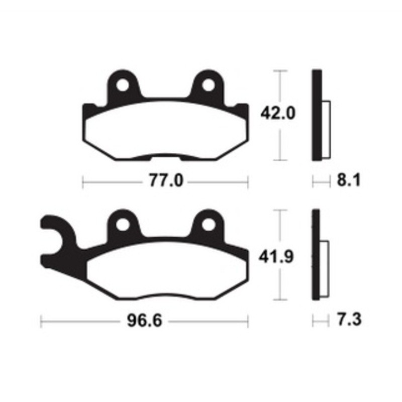 Plaquettes De Frein Tecnium Mx/Quad Métal Fritté - Mo474