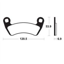 Plaquettes De Frein Tecnium Mx/Quad Métal Fritté - Mo478