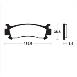 Plaquettes De Frein Tecnium Mx/Quad Métal Fritté - Mo481