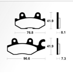 Plaquettes De Frein Tecnium Mx/Quad Racing Métal Fritté - Mor472