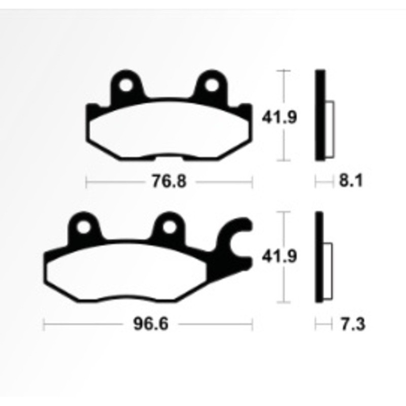 Plaquettes De Frein Tecnium Mx/Quad Racing Métal Fritté - Mor473