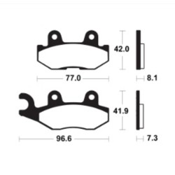 Plaquettes De Frein Tecnium Mx/Quad Racing Métal Fritté - Mor474