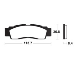 Plaquettes De Frein Tecnium Mx/Quad Racing Métal Fritté - Mor479