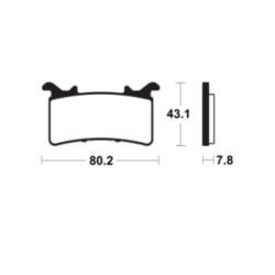 Plaquettes De Frein Tecnium Mx/Quad Racing Métal Fritté - Mor485