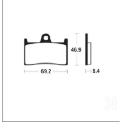 Plaquettes De Frein Tecnium Professional Racing Métal Fritté - Msr466