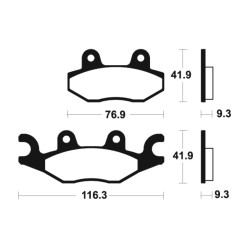 Plaquettes De Frein Cectek King Cobra 500 Efi