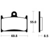 Plaquettes De Frein Tecnium Racing Métal Fritté Carbone - Mcr124