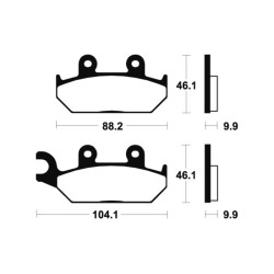 Plaquettes De Frein Yamaha Tzr 50