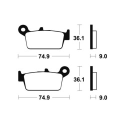 Plaquettes De Frein Honda Crm 50 R (ad12)