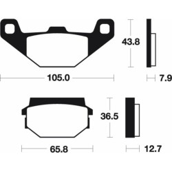 Plaquettes De Frein Tecnium Scooter Organique - Me245