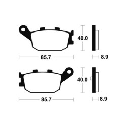 Plaquettes De Frein Honda Nss 250 Jazz (mf06)