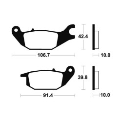 Plaquettes De Frein Yamaha Tricity 125 (se78)