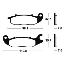 Plaquettes De Frein Honda Anf 125 Innova (jc33)