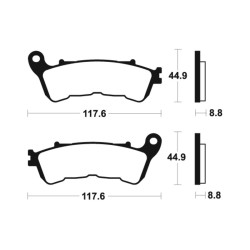 Plaquettes De Frein Honda Fes 125 S-Wing (jf12)