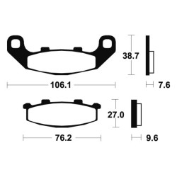 Plaquettes De Frein Kawasaki Gpz 400 S (ex400a)