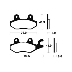 Plaquettes De Frein Kawasaki Ninja 250 Sl (bx250a)