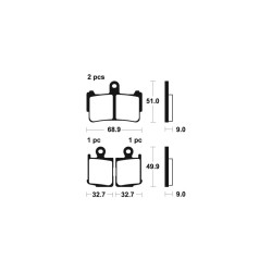 Plaquettes De Frein Honda Vfr 1200 F Abs (sc63)