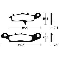 Plaquettes De Frein Kawasaki Kfx 450 R 2wd (ksf450b)