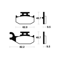 Plaquettes De Frein Yamaha Yfm 700 Grizzly Eps 4wd