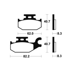 Plaquettes De Frein Suzuki Lt-A 400 Kingquad Asi 4wd