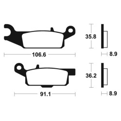 Plaquettes De Frein Yamaha Yfm 550 Grizzly 4wd