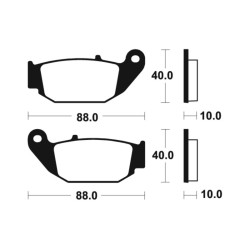 Plaquettes De Frein Honda Crf 250 L (md38)