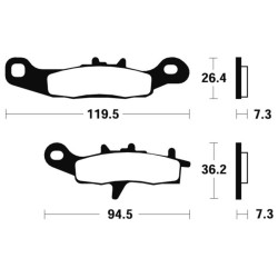 Plaquettes De Frein Kawasaki Kx 100 (kx100b)