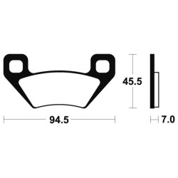 Plaquettes De Frein Arctic Cat 250 2wd Semi-Auto Trans.