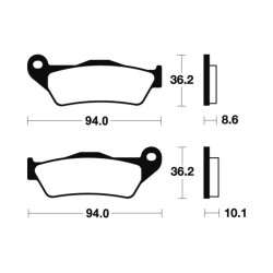 Plaquettes De Frein Bmw Hp2 Megamoto (0310)