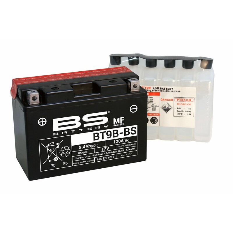 Batterie Kymco People 125 S Sans Entretien Avec Pack Acide - Bt9b-Bs