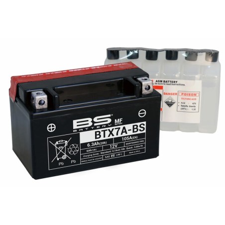 Batterie Aprilia Mxv 450 Sans Entretien Avec Pack Acide - Btx7a-Bs