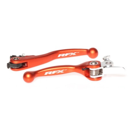 Ensemble De Leviers Flexibles Forgés Rfx Race (orange) Ktm 125 Exc Factory Edition