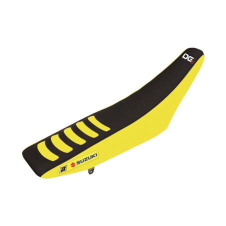 Housse de selle  Double Grip 3 jaune/noir Suzuki RM-Z450