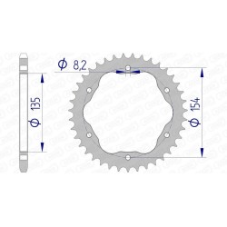 Kit chaîne ducati 1098 s   afam 520xhr2 15/38 super