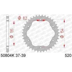 Kit chaîne ducati 1098 r   afam 520xhr2 15/38 super