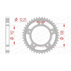 Kit Chaine Honda Cbf 1000 2007-2012 16/41